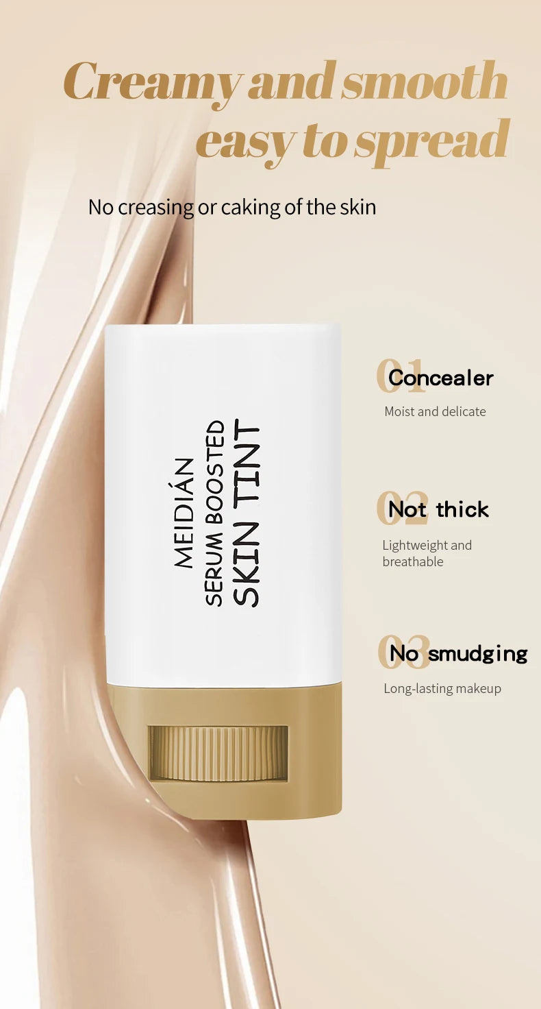 Bronze Foundation Stick Serum-verstärkte Hauttönung Seidige Textur Feuchtigkeitsspendende Deckkraft Concealer Base Ebenmäßiger Hautton Make-up