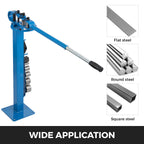 SucceBuy YP-38 Bodenmontierter Rohrbieger mit 7 Gesenken Multifunktionaler Rohrbieger mit 112 cm Teleskop-Gummigriff für Kupfer- und Stahlrohre