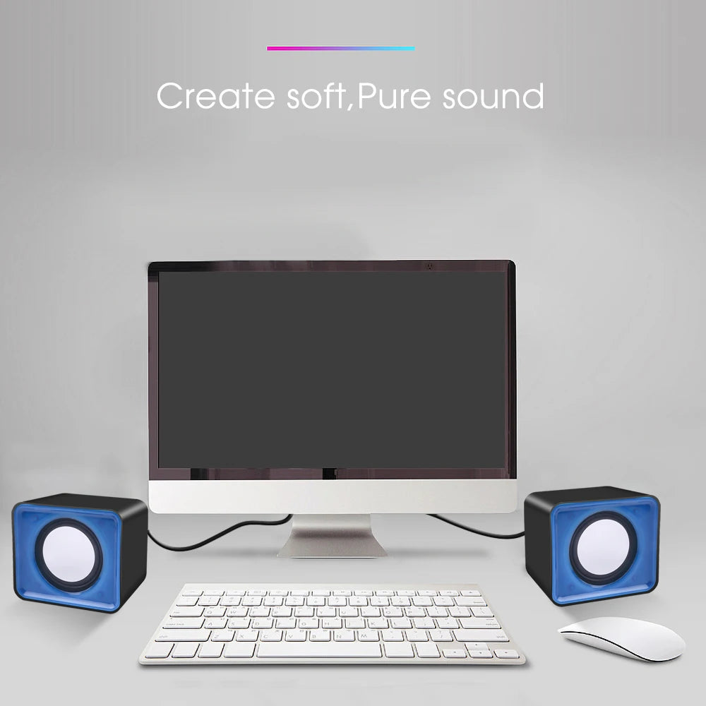 PC-Lautsprecher Für Computer Laptop Notebook Desktop Lautsprecher Mini-Soundbox Musik-Bocina Säulen-Akustik Lautsprechersystem