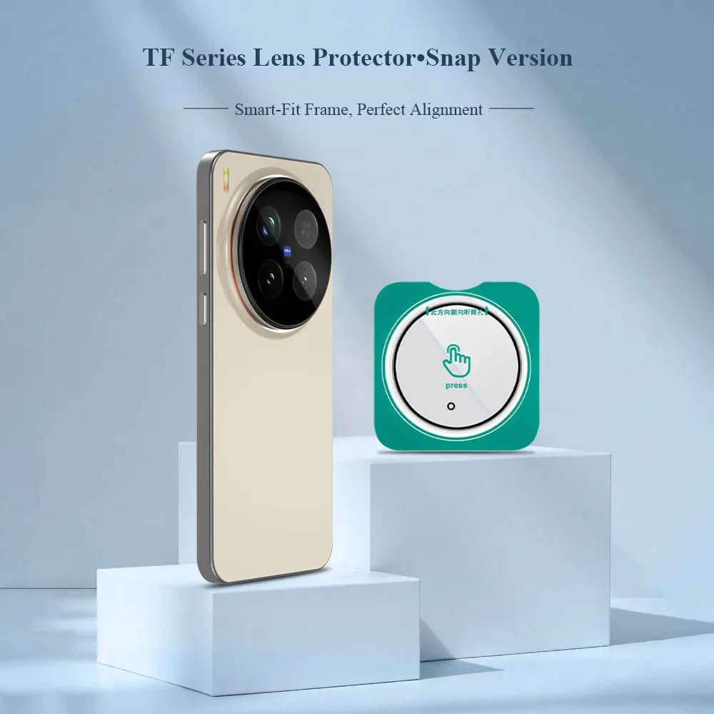 Lereach für VIVO X300 Ultra X300S Selbstpositionierender Rahmen Gehärtetes Glas Kameraobjektivschutz Anti-Kratz-Folie