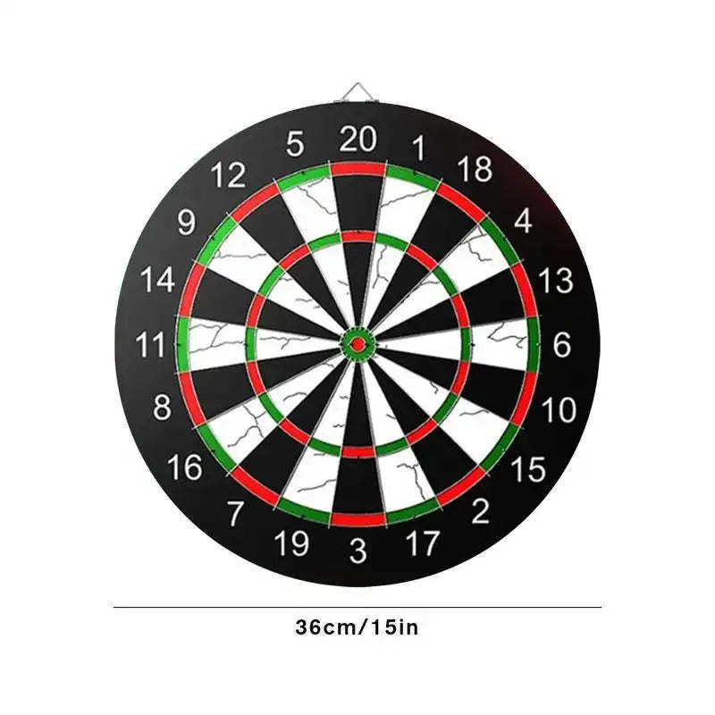 Pro Flocking Dartboard 15-Zoll Turnier Indoor Hänge-Zielscheibe mit 6 Darts - Stabile Scheibe für Weihnachts- und Geburtstagsfeiern