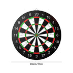 Pro Flocking Dartboard 15-Zoll Turnier Indoor Hänge-Zielscheibe mit 6 Darts - Stabile Scheibe für Weihnachts- und Geburtstagsfeiern
