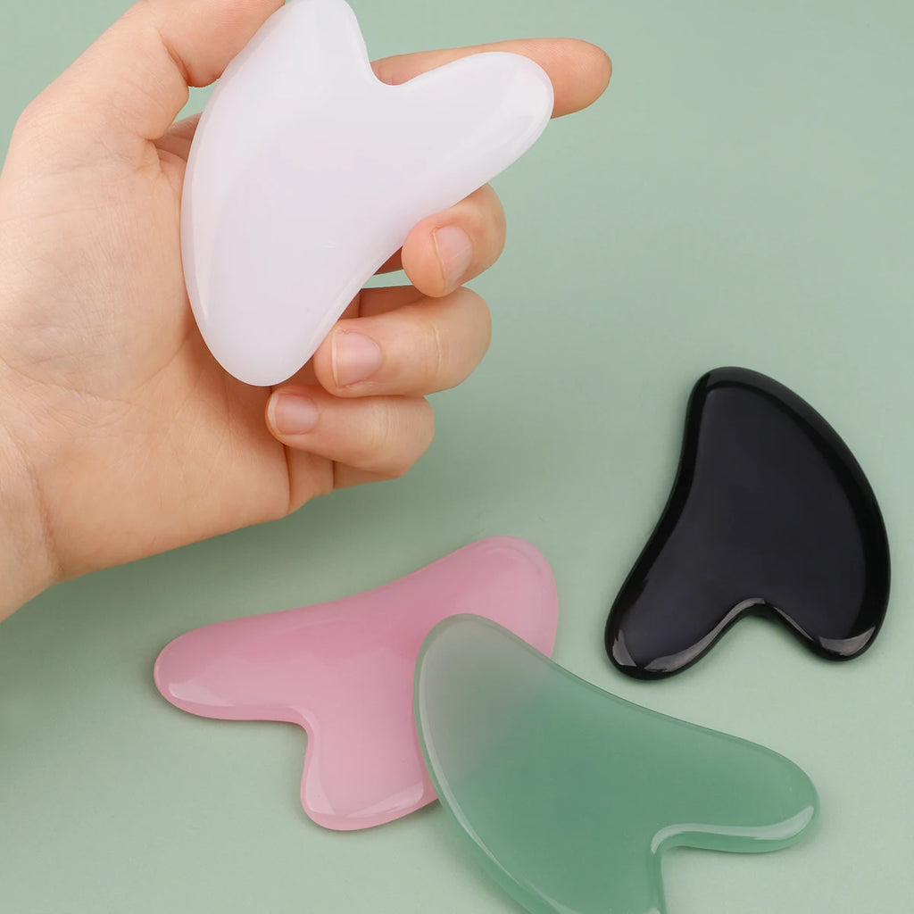 Doppelkinn-Reduzierer Massageroller Gua Sha Gesichtsroller Gesichtsroller Hautpflege-Tools Harz Gesichtsmassage für Gesicht, Augen, Hals