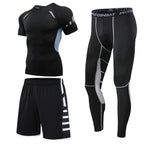 Herren Lauf-Trainingsanzug Fitness Sportbekleidungs-Set Kompressions-Leggings Sportkleidung Gym Enganliegende Jogginghose Rash Guard Lycra