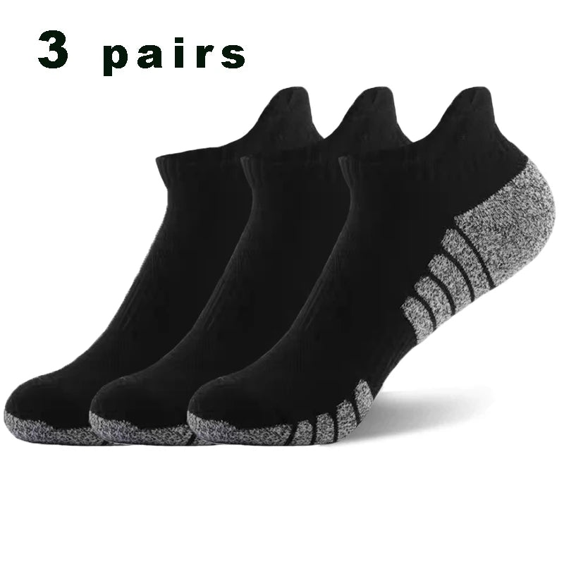 3 Paar professionelle Lauf-Sport-Fitness-Knöchelsocken Herren Handtuchsocken Outdoor-Sport Kurze Socken Herren und Damen Socken GIFRS