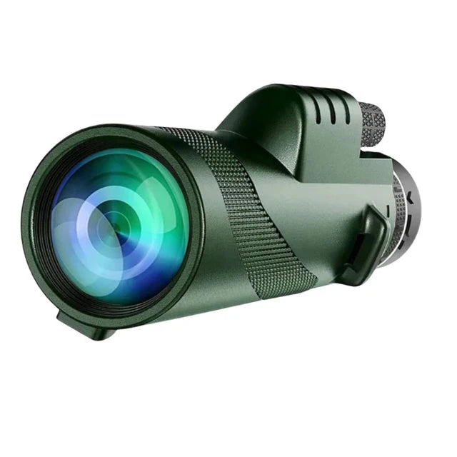 80x100 HD ZOOM Leistungsstarkes monokulares Teleskop Tragbares Fernglas Langstrecken-Teleskop Jagd Camping mit Stativ und Telefonclip