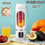 Neuer tragbarer Saftmixer für Shakes Smoothie 700ML Robuster Entsafter Stahlklingen 2-in-1 Mixer Flasche Smoothie tragbar