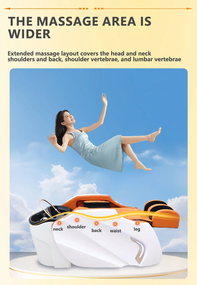 Luxuriöses elektrisches Massage-Kopfhaut-Therapie-Haarwaschbecken für Friseursalons