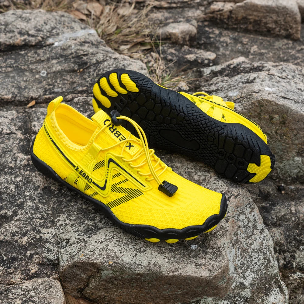 Oiaano Barfußschuhe Herren Schwarz Damen Wassernetz Minimalistische Sneaker Sport Aqua Strand Weiche Sohle Leicht Atmungsaktiv Outdoor Wandern