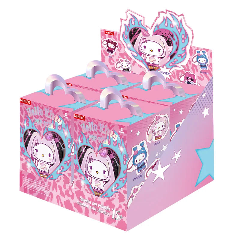 Echte Hello-Kitty Pop Star Samt-Anhänger-Serie Vinyl-Puppe Überraschungsbox Trendiges Kawaii Überraschungsgeschenk Süßes Trendiges Überraschungsbox-Spielzeug