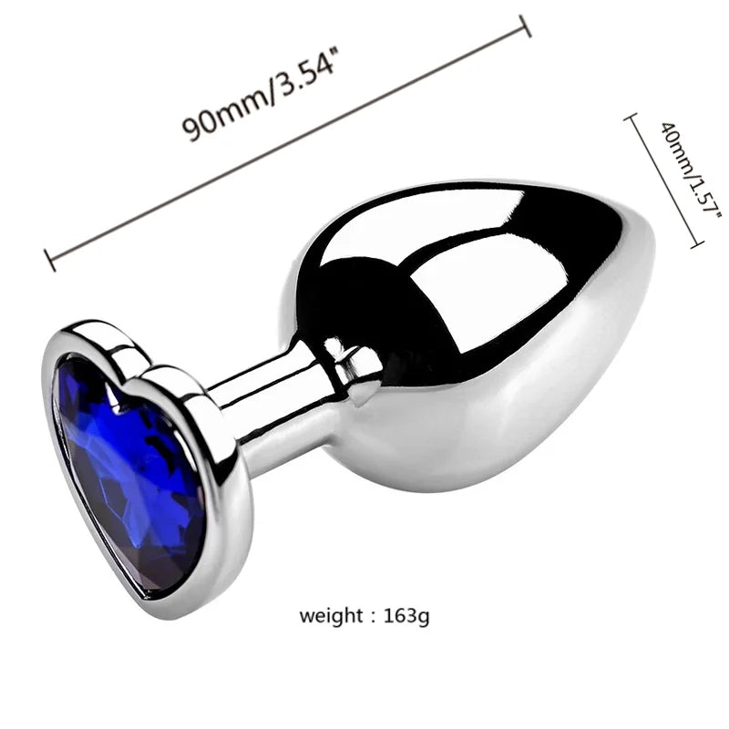 Metall-Analdildo für Frauen, Männer, Paare, Butt Plug, Arsch-Spielzeug, Erwachsenenspiel, Masturbator, Anal S/M/L, Diamant-Sexspielzeug für Erwachsenenprodukte