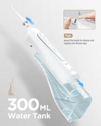 Fairywill Mundduschen Munddusche & elektrische Zahnbürste wiederaufladbar tragbar für Zähne wasserdichte Zahnreinigung