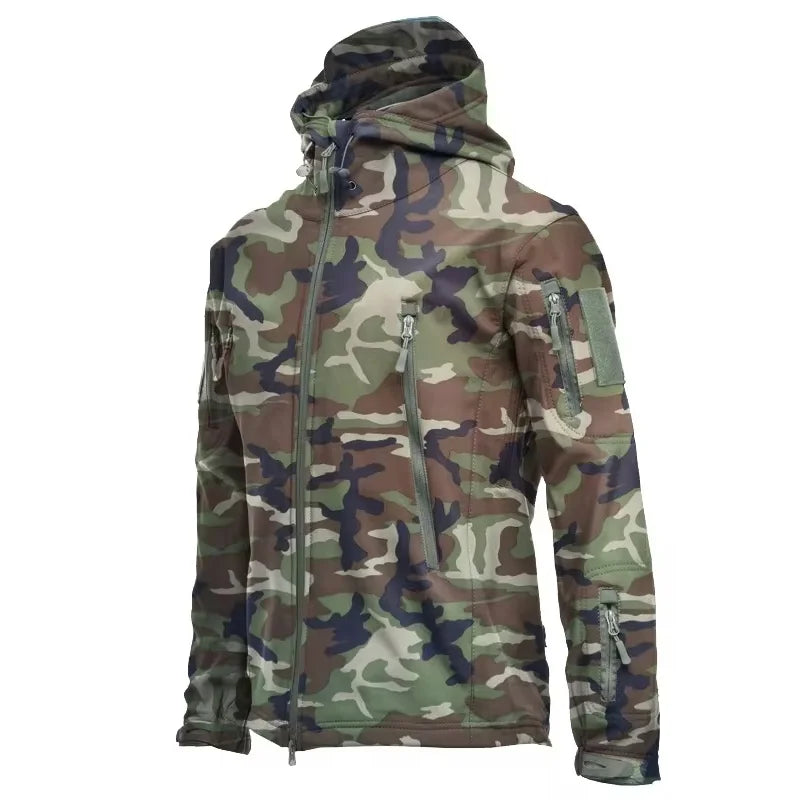 Militär Softshell-Jacken Herren Taktische Winddichte Wasserdichte Jacken Herren Armee Kampfjacken Herren Kapuzen Bomberjacken