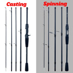 PHISHGER Spinnrute Baitcasting Reiserute Kohlenstoff Miniware Für Angelruten Wurfgewicht 5-30g M Fast Ultraleicht Köder Forellenrute
