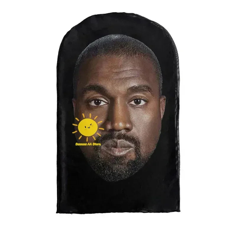 Neue 3D-gedruckte Kanye Maske Drake Elastisches Mesh Vollgesichtsmaske für Unisex Cosplay Kopfbedeckung Party Simulation Sturmhaube Mütze Kopfbedeckung