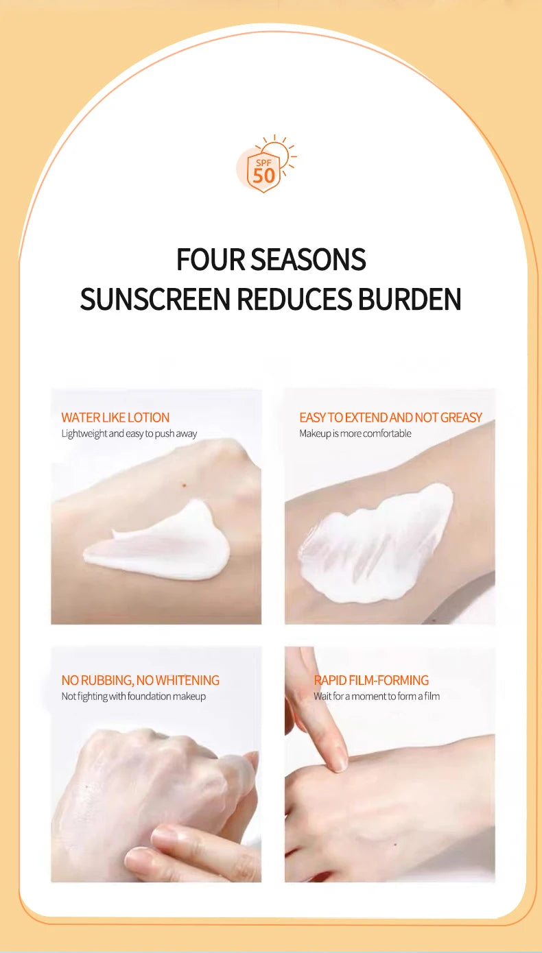 SPF50+ Sonnencreme Lotion Leicht Nicht Fettend UV-Schutz Gesichts- und Körper-Sonnenschutz Langanhaltend Feuchtigkeitsspendend Erfrischender Sonnenschutz