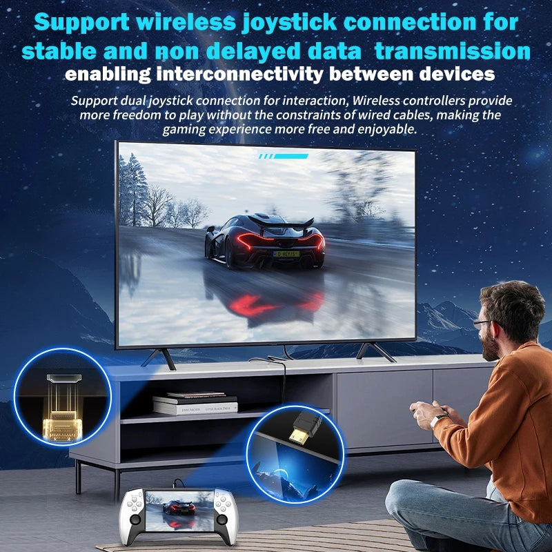 SF3500 Retro Handheld Videospielkonsole Linux System 5,0 Zoll 854*480 IPS Bildschirm 3000mAh Tragbarer Pocket Video Player Spiele