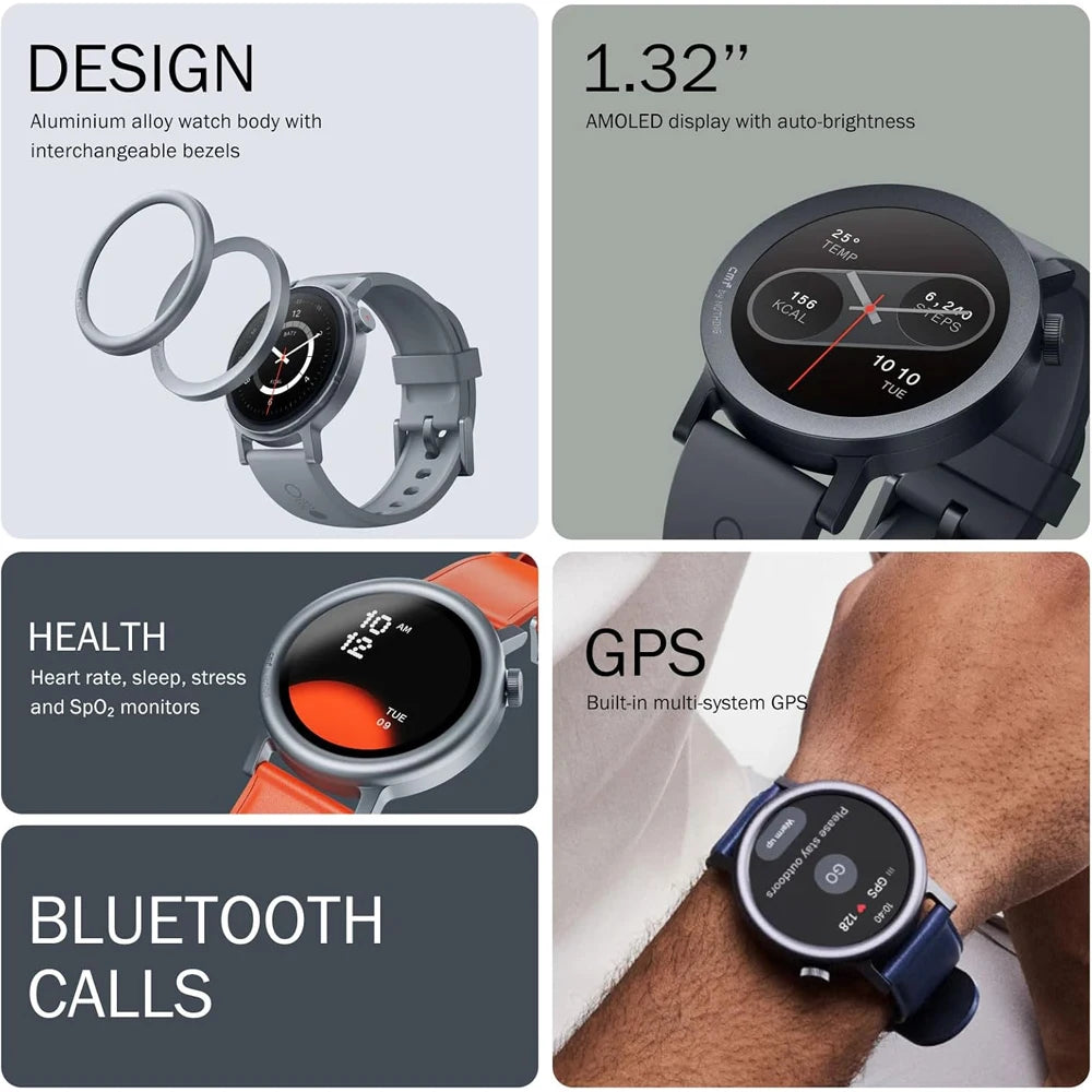 CMF by Nothing Watch Pro 2 1.32" AMOLED-Display Bluetooth-Anrufe mit KI-Rauschunterdrückung