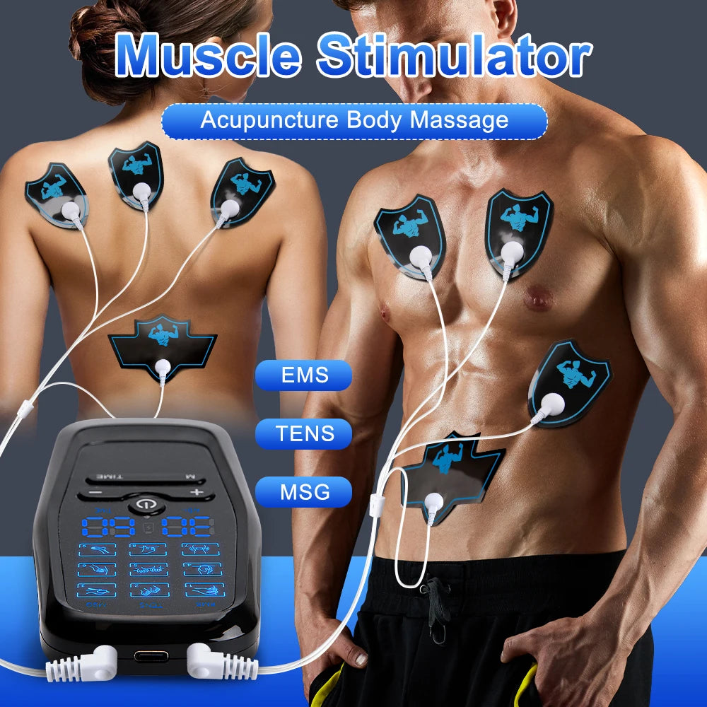 EMS Elektrische Muskelstimulatortherapie Hochfrequenz-TENS-Muskelstimulator Physiotherapie Impuls-Körpermassagegerät Schlankheitsmaschine
