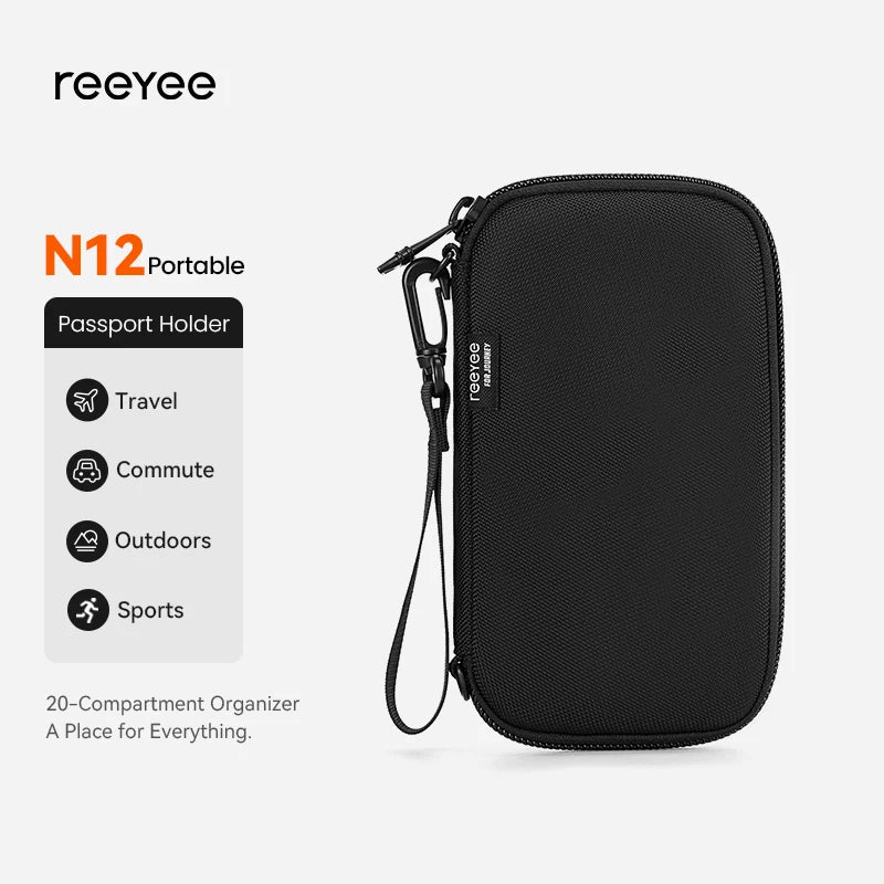 ReeYee N12 Passport Holder Wallet, Travel Organizer for Cards Tickets, Water-Resistant Scratch-Resistant Essential Wallet Pouch Hauptbild