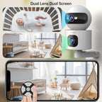 Lenovo Dual-Lens HD IP Überwachungskamera 8MP WLAN-Kamera für den Innenbereich Automatische Verfolgung Farb-Nachtsicht-CCTV Audio-Video-Überwachungskamera