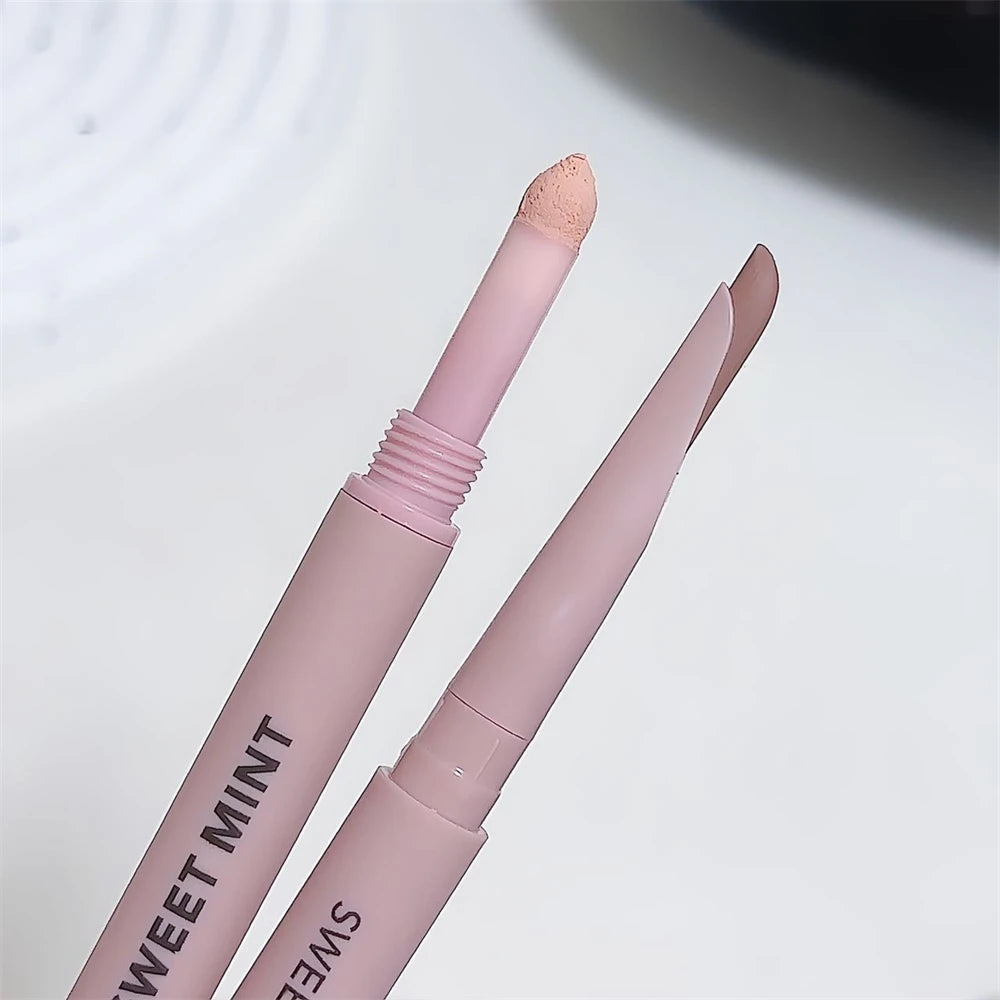 Doppelseitiger Lying Silkworm Eyeliner Pencil Diamond Glitter Matt Aegyosal Pen Aufhellende Creme-Lidschatten-Highlighter-Augen-Make-up