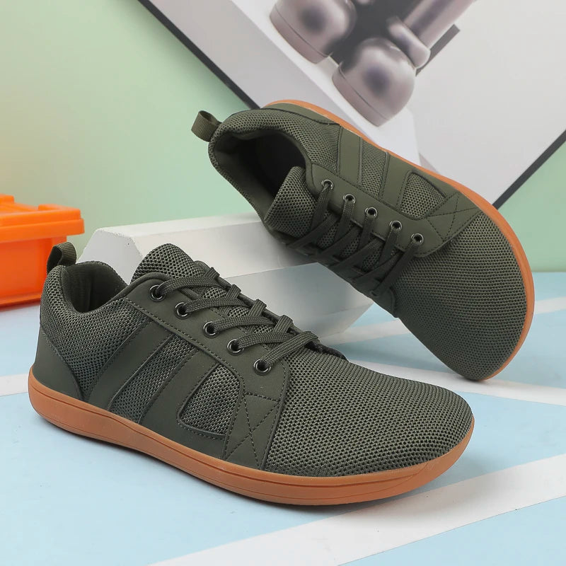 FANCYLEE Klassische Damen GAT Barfuß-Sneaker Retro Wildleder Minimalistische Walkingschuhe Weite Passform Zero Drop Freizeitschuhe Größe 36-41