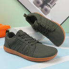 FANCYLEE Klassische Damen GAT Barfuß-Sneaker Retro Wildleder Minimalistische Walkingschuhe Weite Passform Zero Drop Freizeitschuhe Größe 36-41