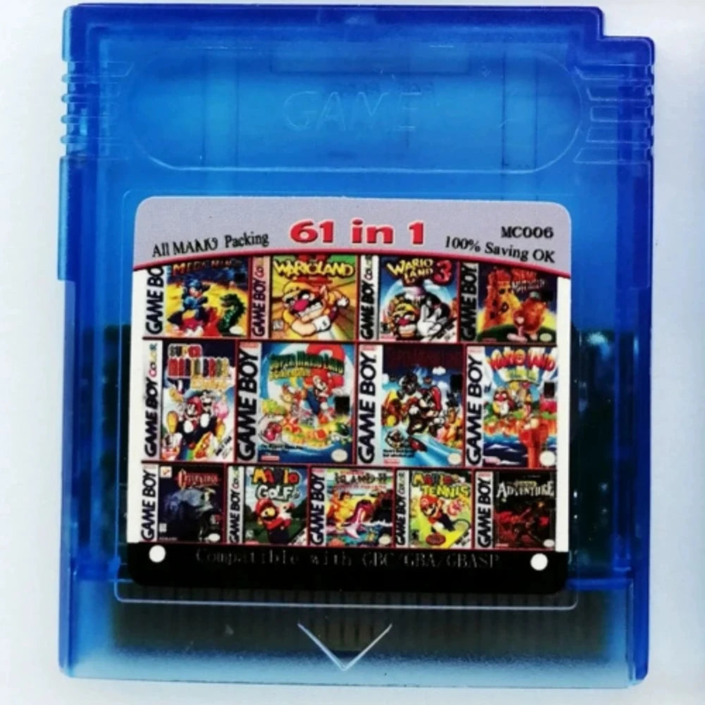 GBC Game Combo Pokémon Serie 61in1 108in1 Game Videospielkassette Karte, englische Version für GBC/GBA/SP/GBM