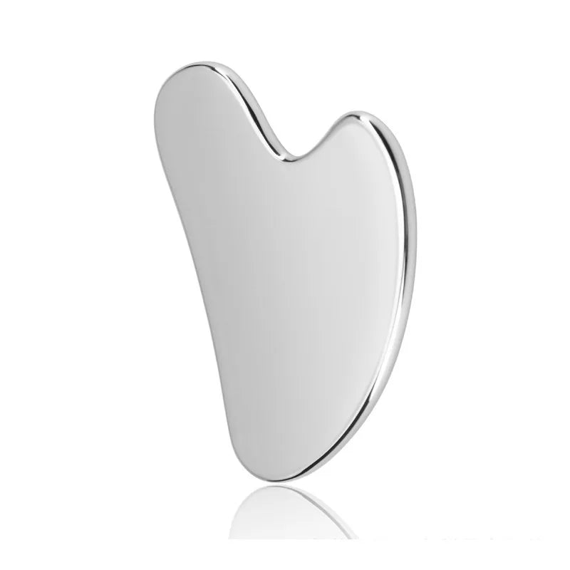 1 Stück Edelstahl Gua Sha Schaber Massagegerät für Gesicht, Nacken, Körper Guasha Massagegerät Gesichts-Hautpflege Guasha Board Gesichts-Massagegerät Hauptbild