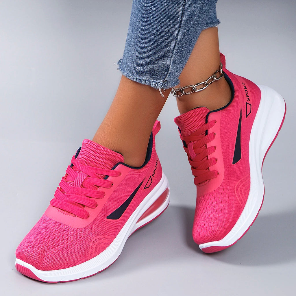 Frühlings-Freizeitsportschuhe für Damen, modisch, atmungsaktiv, leicht, rutschfest, verschleißfest, flache Schuhe