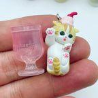 Auf Lager, neu: Mofusand Katze Pudding Kaltgetränk Anhänger Minifiguren Blind Box Anime Figuren Ornamente Puppen Geburtstags- und Weihnachtsgeschenke Spielzeug