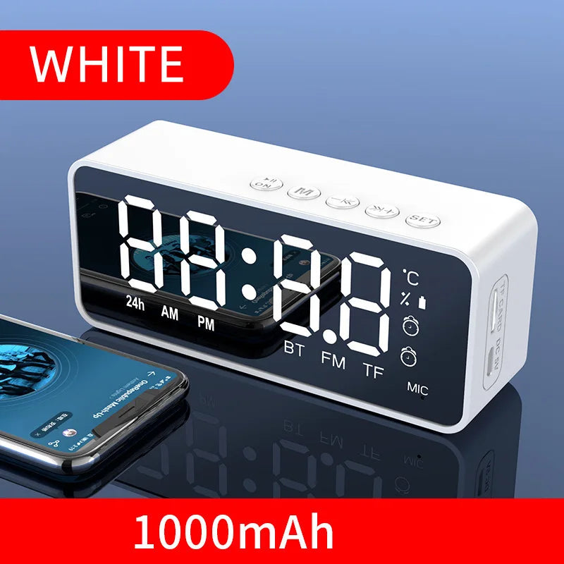 Radiowecker FM Bluetooth Lautsprecher Tragbarer Subwoofer Caixa De Som Sound Box Musik Drahtlose Mini Tieftöner Bocina Lampensäule