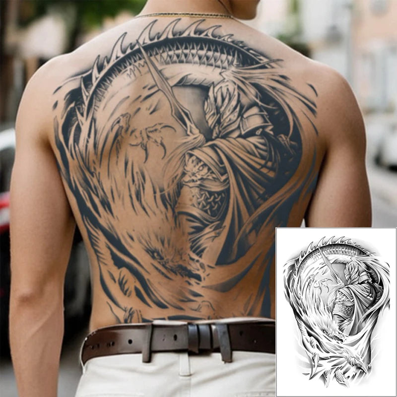 Magic Juice Tinte Wasserdichte Tattoo Aufkleber Große Größe Kräutersaft Temporäre Tattoos Männer Body Art Drache Tiger