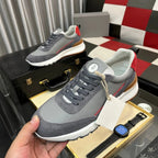 Luxusmarke Herrenschuhe Handgemachte Freizeit-Sneaker Jacquard-Nylon-Gewebe mit Wildleder Wander- und Radschuhe Laufschuhe Weihnachtsgeschenke