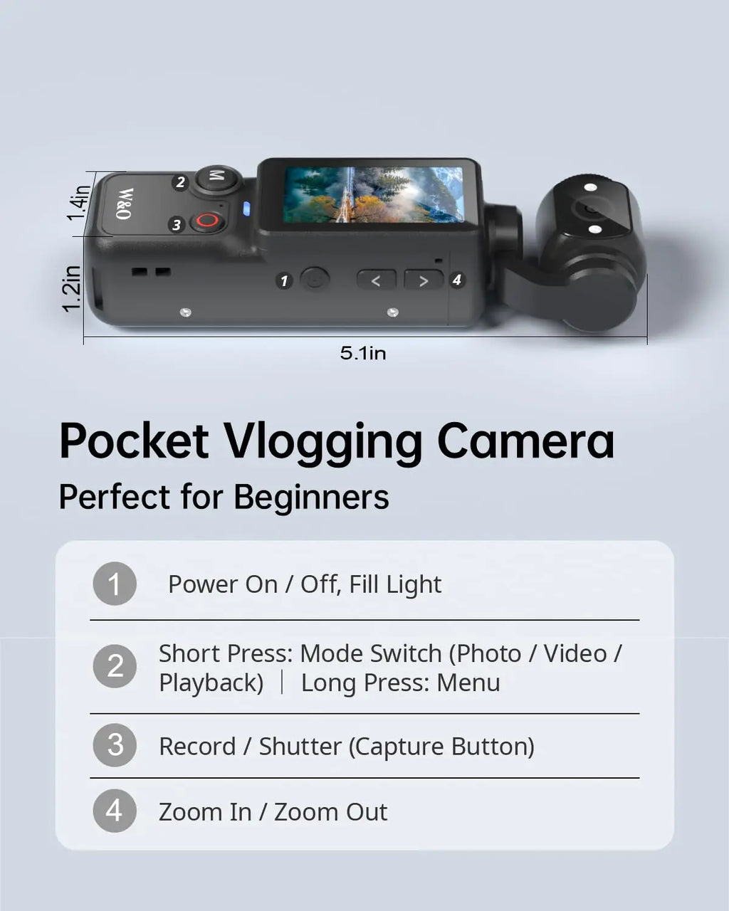 4K HD-Videokamera mit 1,9" CMOS, wiederaufladbar über USB, 180° drehbarer Action-Camcorder für Vlogging, Live-Streaming