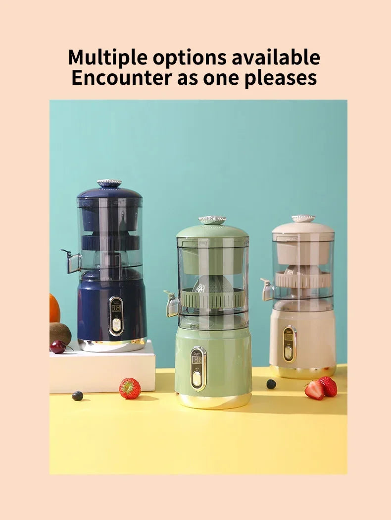 Elektrische Orangenpresse Tragbarer Zitrusentsafter Fruchtsaftpresse Fruchtfleischabscheider Entsafter USB-Ladefunktion 600 ml Smoothie-Mixer