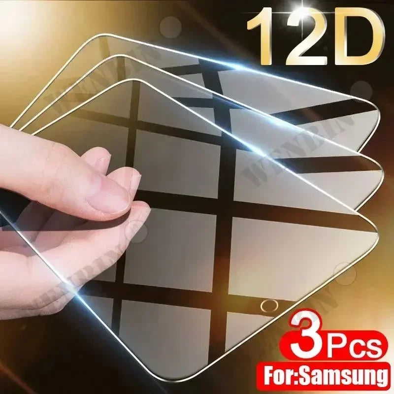 3 Stück gehärtetes Glas für Samsung S26 S25 S24 S23 S22 Ultra Plus A57 A56 A37 A36 A17 A16 Displayschutzfolie Vollschutzglas