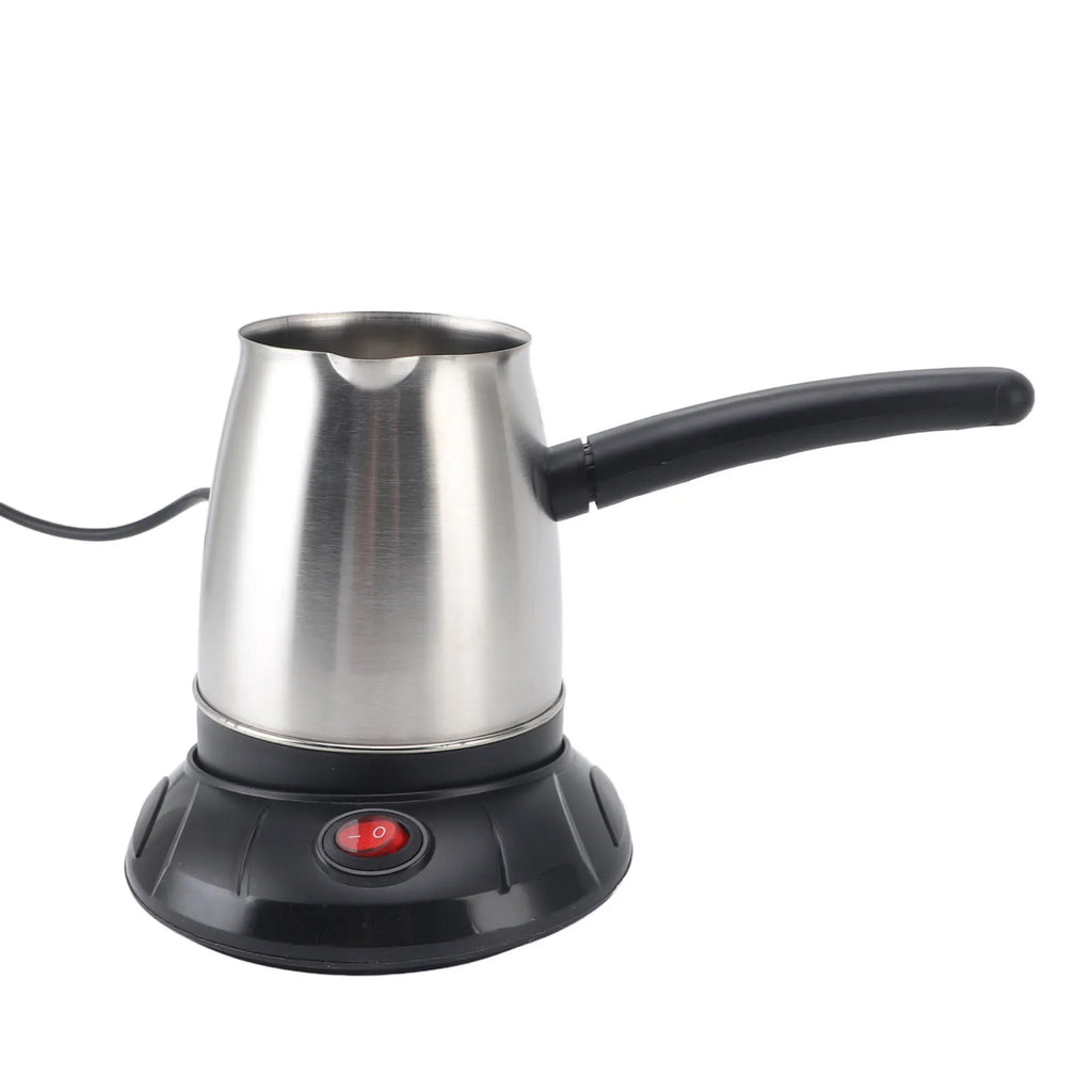 500ml Stainless Steel Electric Turkish Coffee Maker Pot with Long Removable Handle for Tea And Milk