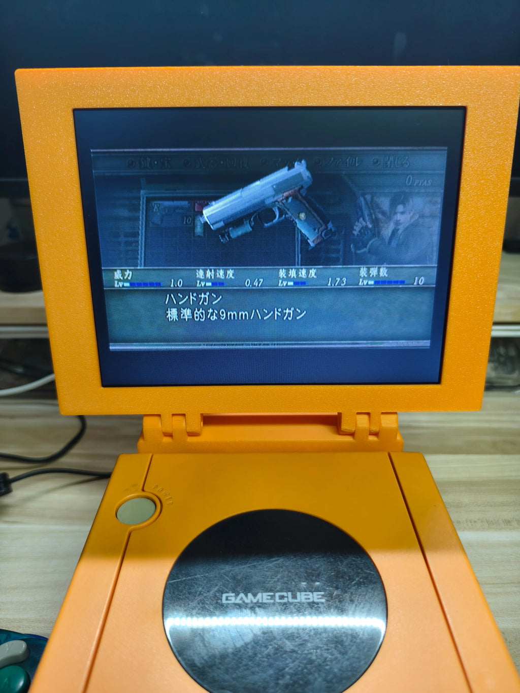8-Zoll Gamecube 3D-Druck Retro Arcade Spielkonsole Tragbares Display Mini-Monitor mit Stereo für Gamecube NGC NTSC