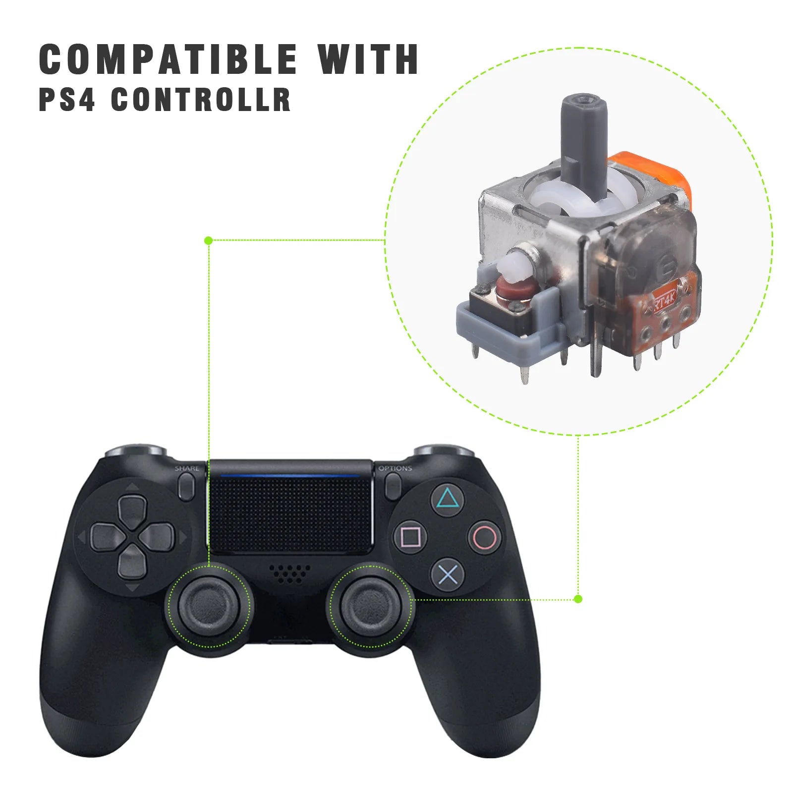 2/10 Stück Ersatz-TMR-Effekt-Joystick 3D-Analogstick für DualSense PS5 PS4 Controller für Xbox Series X/S Reparaturteile