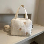 Niedliche Bären Wickeltasche Baumwolle Reißverschluss Windeltasche Damen Handtasche Windel-Caddy Organizer Baby Umstands-Reisetasche