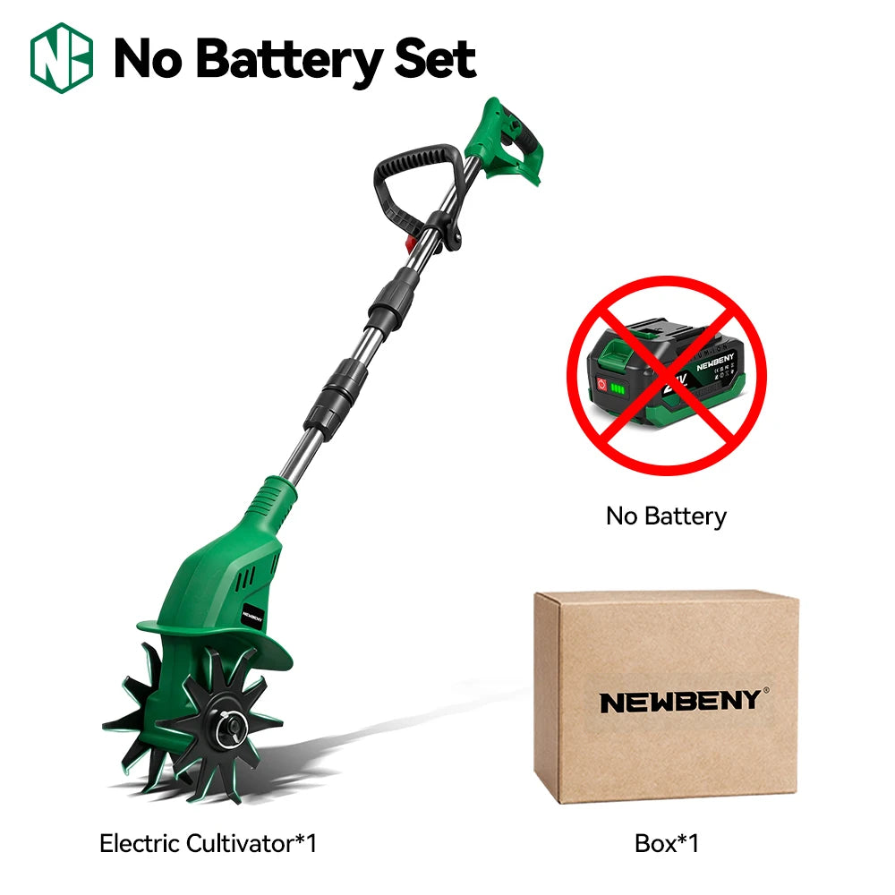 NewBeny Elektrische Gartenfräse Kultivator Vertikutierer Klappbare Bodenhacke Gartenwerkzeug
