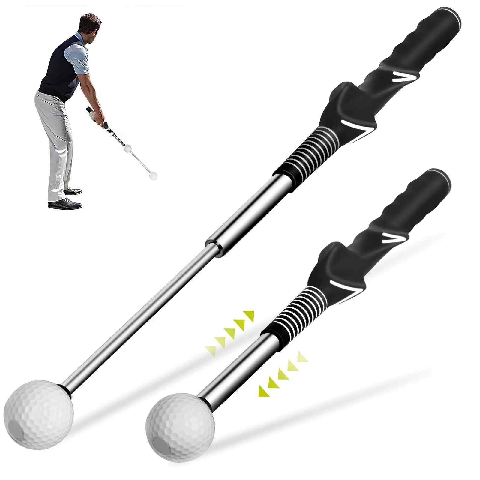 Golf einziehbarer Schwungtrainer Golfschwung einziehbarer Stock Überlegene Golf-Trainingshilfe, Krafttraining für verbesserten Schuss Schwung Hauptbild