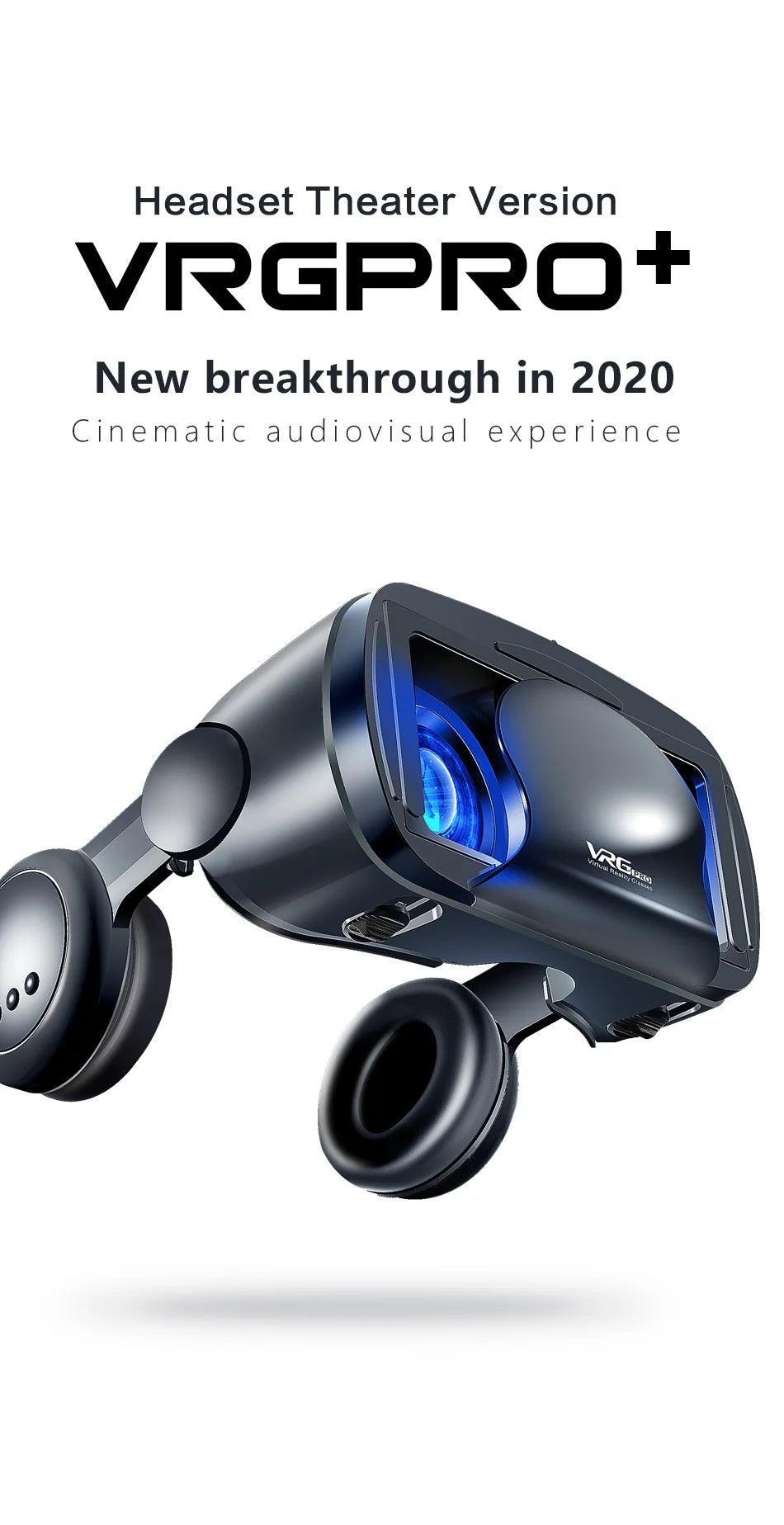 Virtual Reality 3D VR Headset Smart Glasses Helm für Smartphones Handy Mobile 7 Zoll Linsen Fernglas Brille Geräte