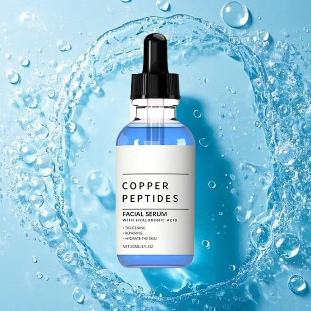 Copper Peptide Serum Anti Wrinkle Remover Antioxidant Tighten Skin Barrier Repair Deep Hydration Hyaluronic Acid Face Serum Main image