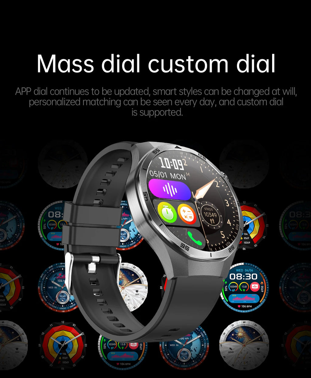 2026 Neue Smartwatch für Pflegeberufe mit EKG+PPG Gesundheitsanalyse Blutdruck Lipide Harnsäure Drahtlose HD-Anruf Smartwatch Herren Damen
