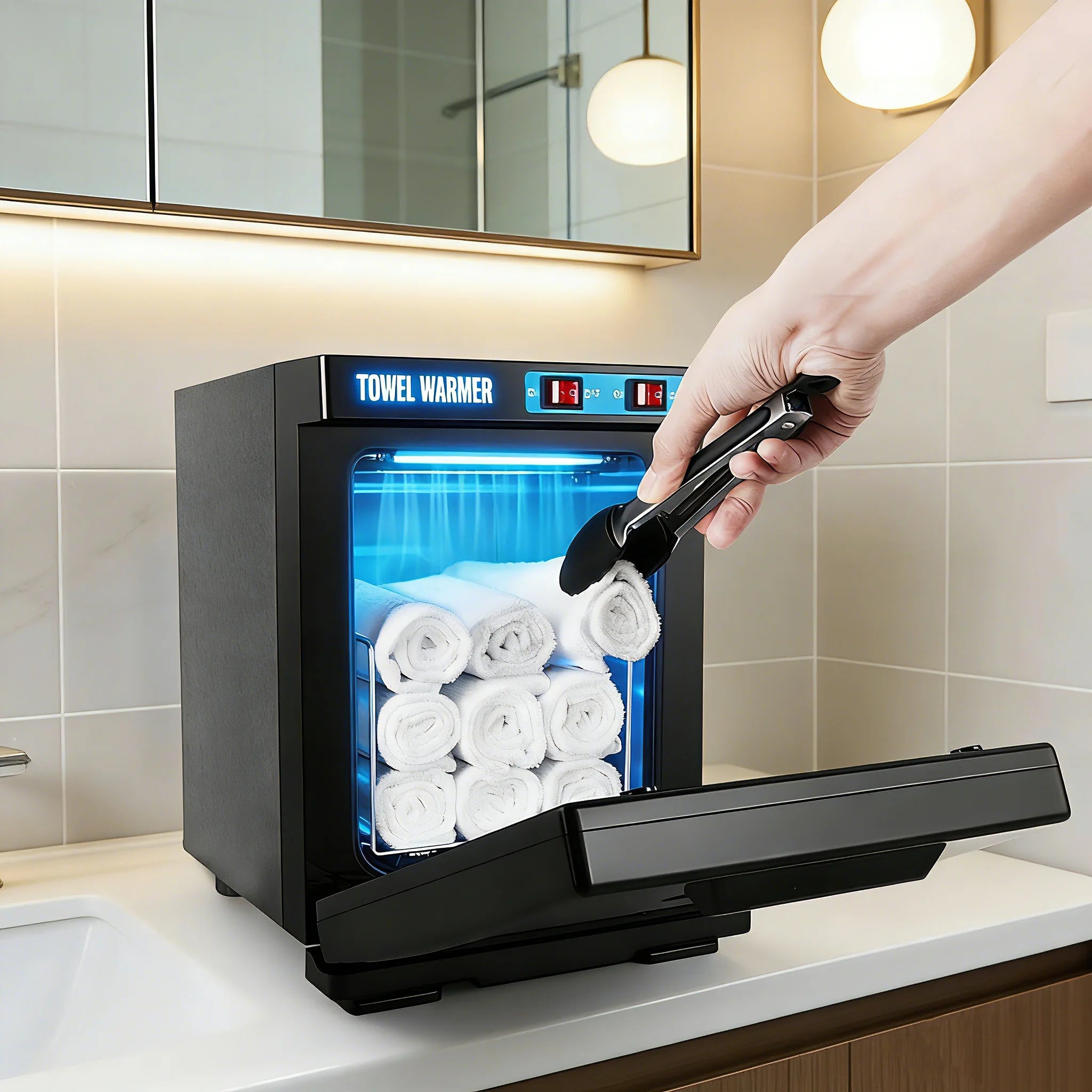 5L UV-Sterilisator Handtuchwärmer, 150W schnelle Erwärmung Aluminiumkammer, Professionell für Spa- & Schönheitssalon-Hygiene Hauptbild