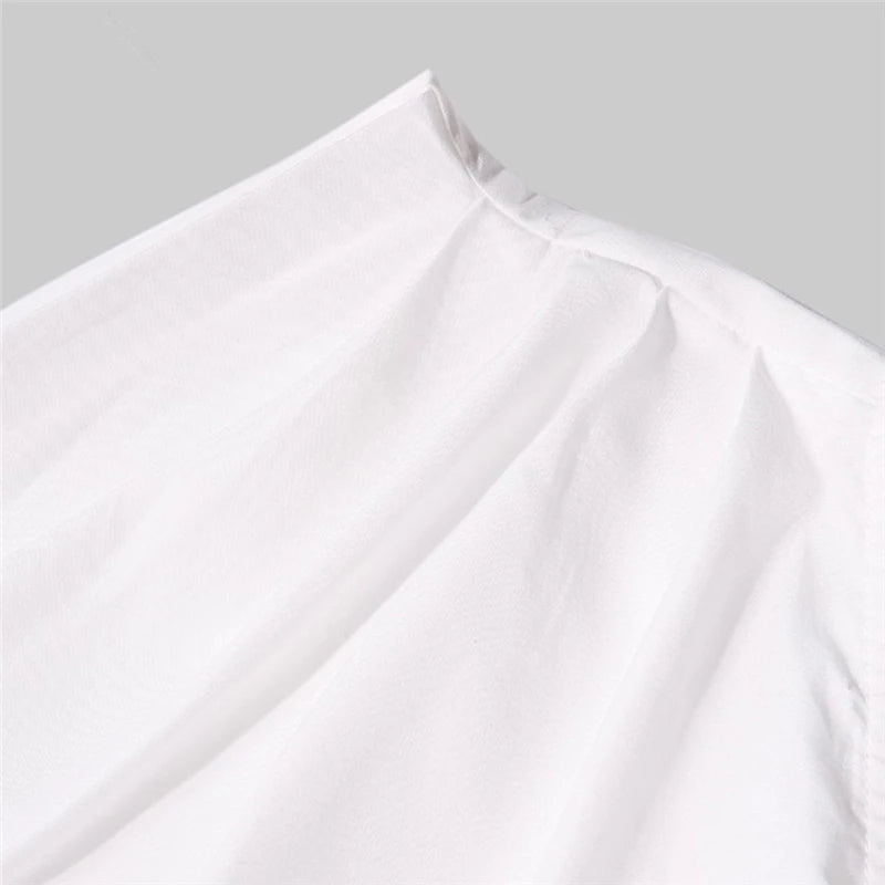 Sexy schulterfreie Damenhemden Sommer Laternenärmel Bluse Casual Loose Solid Tops Lady Elegante Blusen Femme Streetwear Hemd