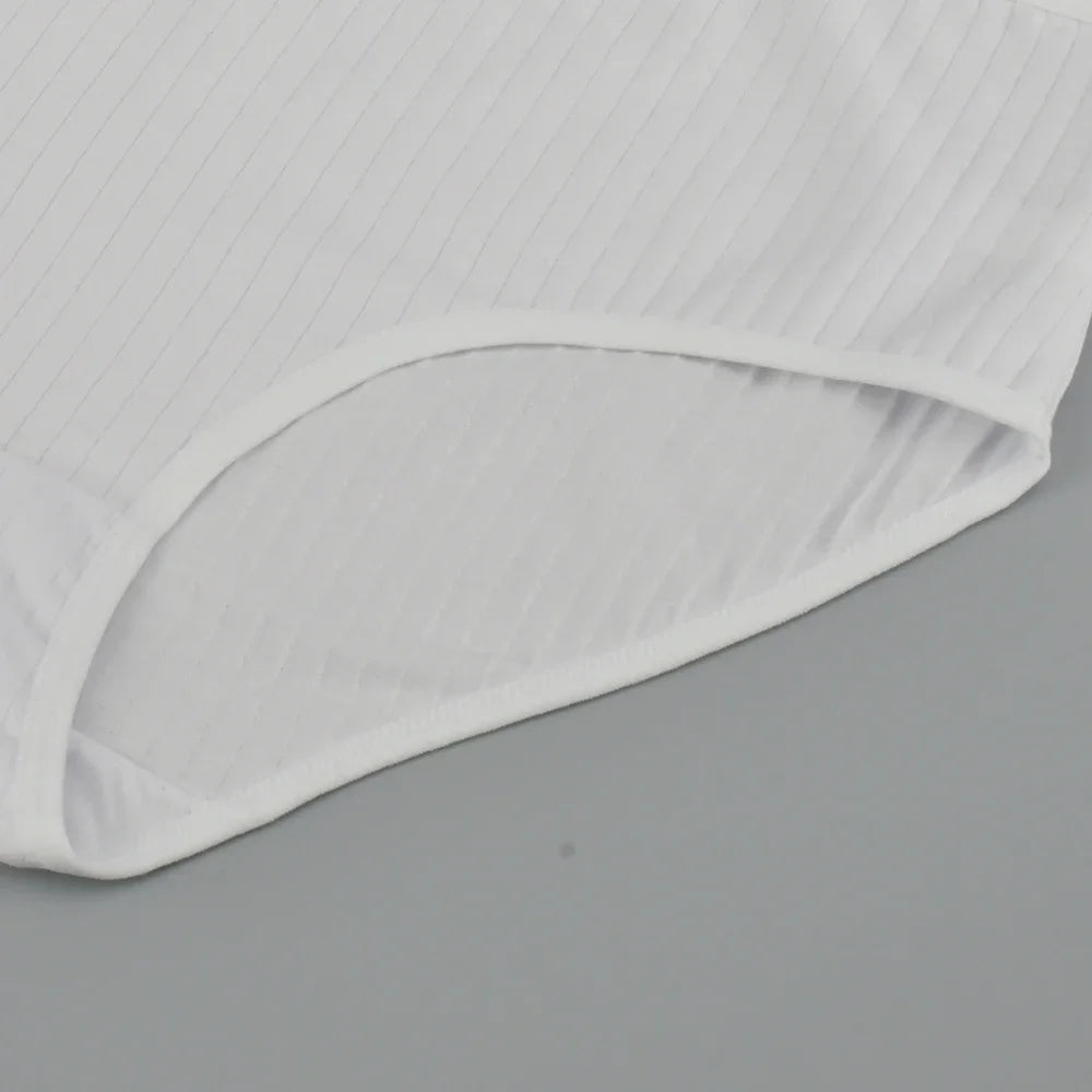 Weiche Baumwollhöschen mit hoher Taille Unterwäsche für Damen Atmungsaktive Übergröße Damen Slips Weibliche Dessous Unterhosen Höschen Gestreift